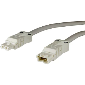 Adels-Contact 14875210 mrežni priključni kabel mrežni adapter - mrežni konektor Ukupan broj polova: 2 bijela 1.00 m 75 St. slika