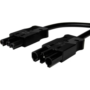 Adels-Contact 16476340 mrežni priključni kabel mrežni adapter - mrežni konektor Ukupan broj polova: 2 + PE crna 4.00 m 25 St. slika