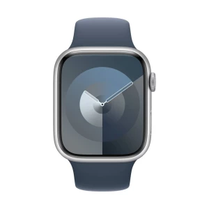 Apple Watch Series 9 GPS 45 mm srebrno aluminijsko kućište sa sportskim remenčićem Storm Blue - M/L Apple Watch Series 9 GPS 45 mm kućište od aluminija sportska narukvica olujno plava m/l slika