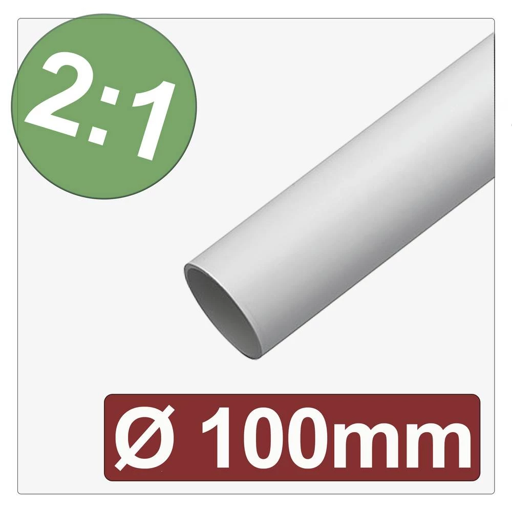 Quadrios 25CA602 skupljajuća cijev bez ljepila bijela 100 mm 50 mm Stopa skupljanja:2:1 Roba na metre slika