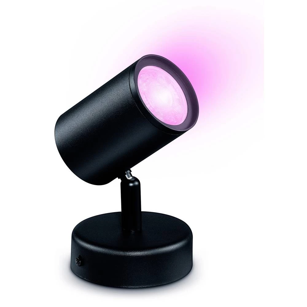 WiZ    IMAGEO WiZ Spots 1x5W B 22-65K RGB    871951455193000    LED stropna svjetiljka    5 W        toplo bijela    crna slika