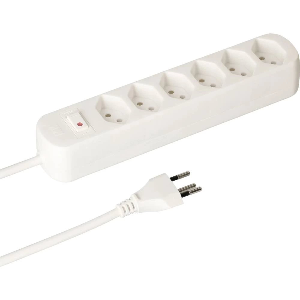 Max Hauri 160268 razdjelna letva s prekidačem 1 komad bijela ch utikač 1 St. slika