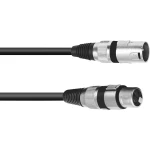 Omnitronic 3022045N XLR priključni kabel [1x XLR utikač 3-polni - 1x XLR utičnica 3-polna] 1.50 m crna