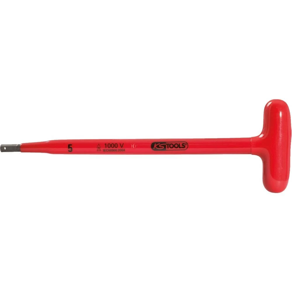 Imbus ključ s T-ručicom sa zaštitnom izolacijom, 5x160 mm KS Tools 117.1678 slika