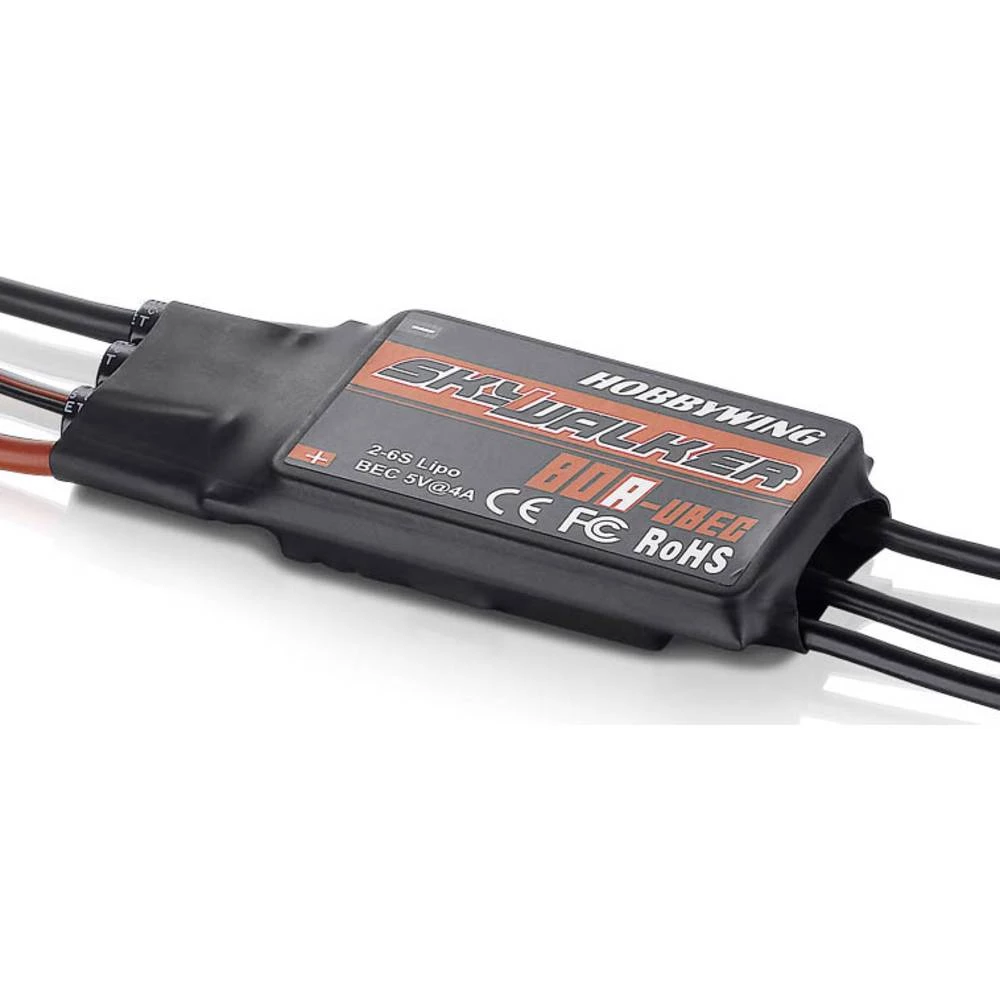 Regulator leta za Brushless modele aviona Hobbywing Skywalker 80A Opteretivost (maks.): 100 A slika