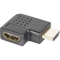 HDMI adapter [1x muški konektor HDMI - 1x ženski konektor HDMI] Kut 90 ° udesno pozlaćeni kontakti SpeaKa Professional slika
