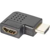 HDMI adapter [1x muški konektor HDMI - 1x ženski konektor HDMI] Kut 90 ° udesno pozlaćeni kontakti SpeaKa Professional
