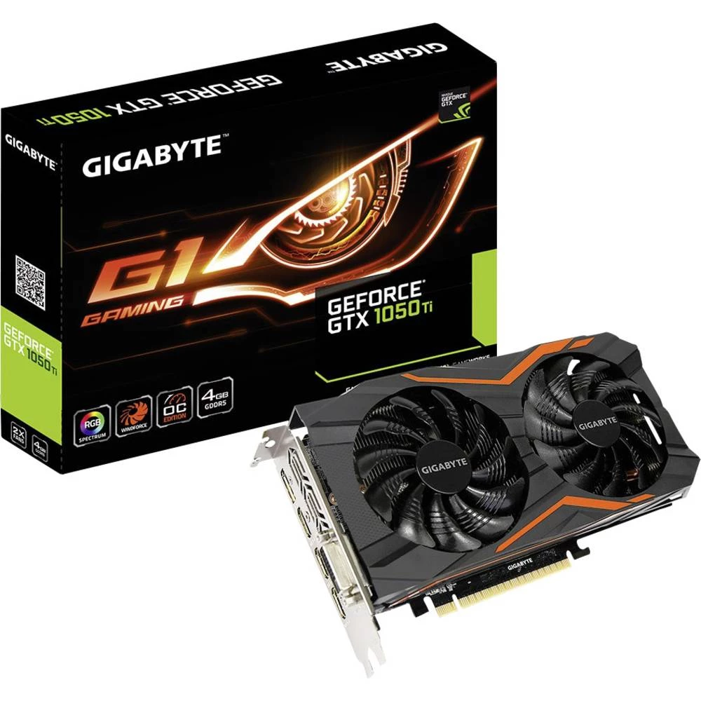 Grafička kartica Gigabyte Nvidia GeForce GTX1050 Ti G1 Gaming 4 GB GDDR5-RAM PCIe x16 HDMI&trade;, DVI, DisplayPort slika
