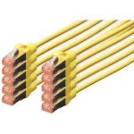 LAN (RJ45) Mreža Priključni kabel CAT 6 S/FTP 5 m Žuta Zaštićen s folijom, Sveukupno zaštićen, Sa zaštitom, Bez halogena, Jednos