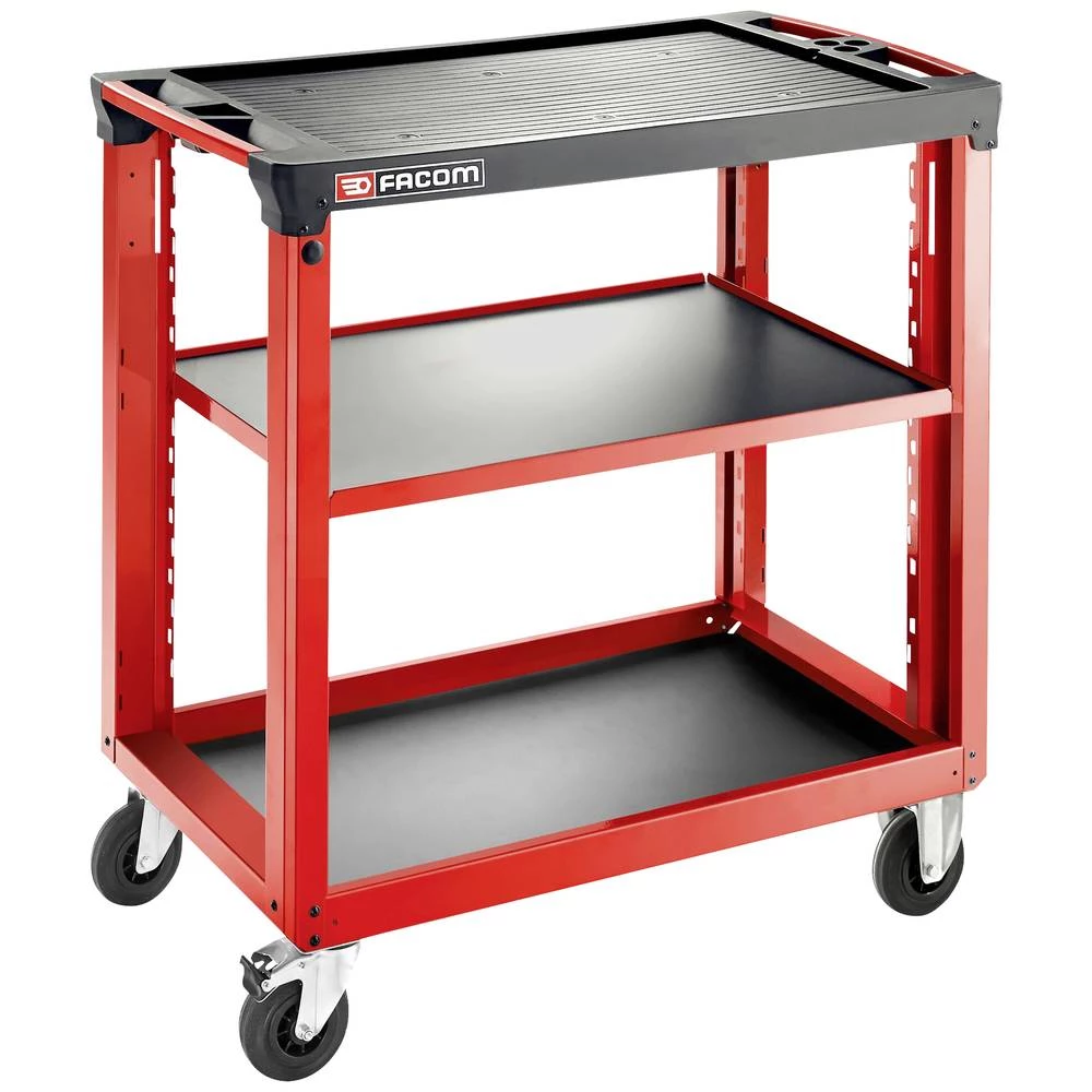 Facom ROLL.UC3SM4 Mobilni pomoćni stol 3 razine 4 mod 22 kg crvena, crna slika