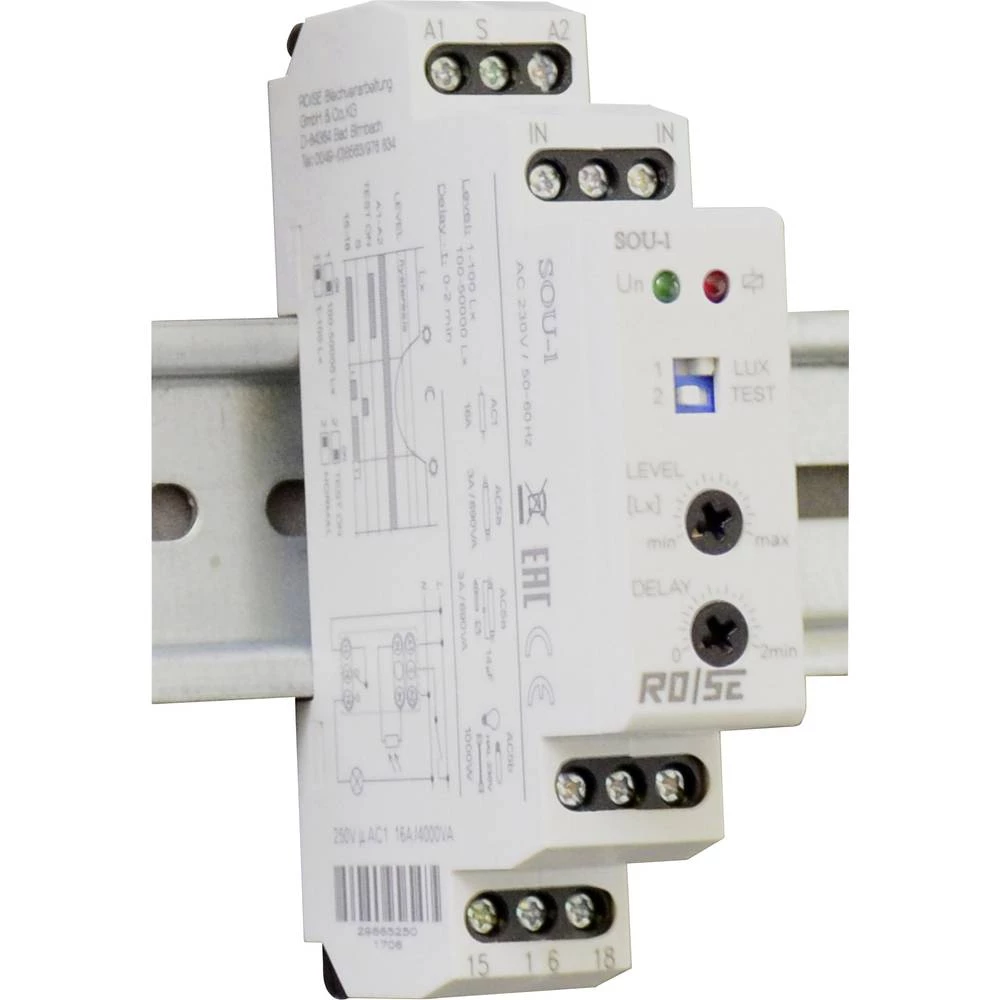 Prekidač za sumrak 1 ST Rose LM SOU-1/UNI Osjetljivost svjetla: 1 - 50000 lx 1 prebacivanje slika