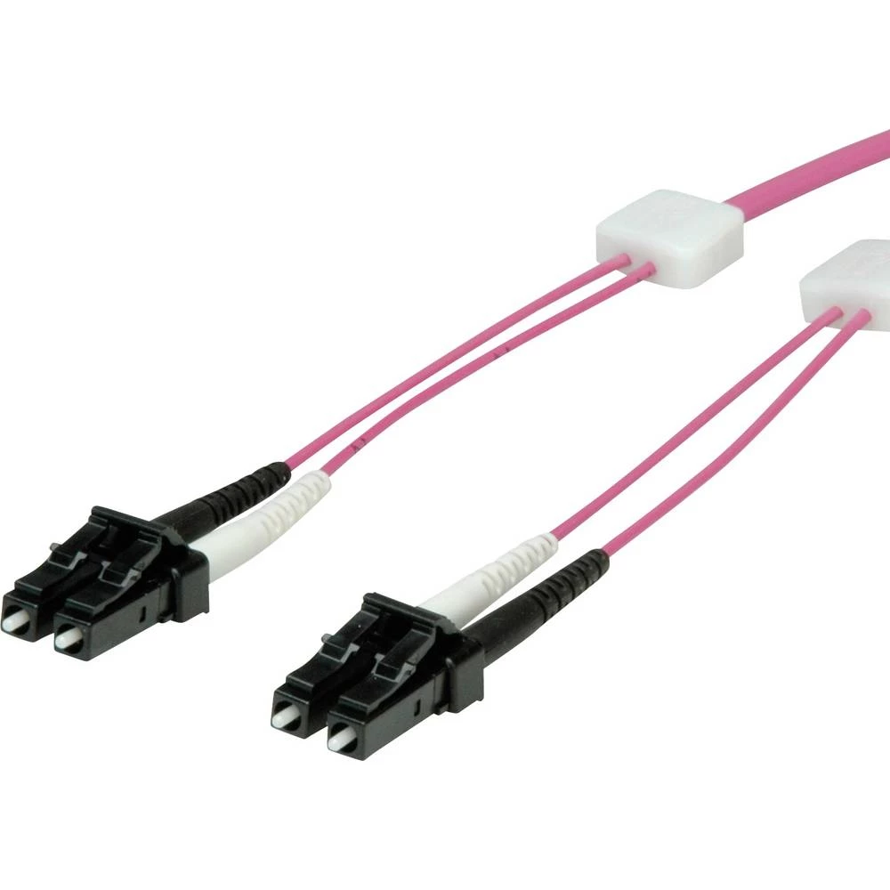 Easylan LSD42200010 staklena vlakna svjetlovodi priključni kabel 1.00 m ljubičasta Multimode OM4 slika