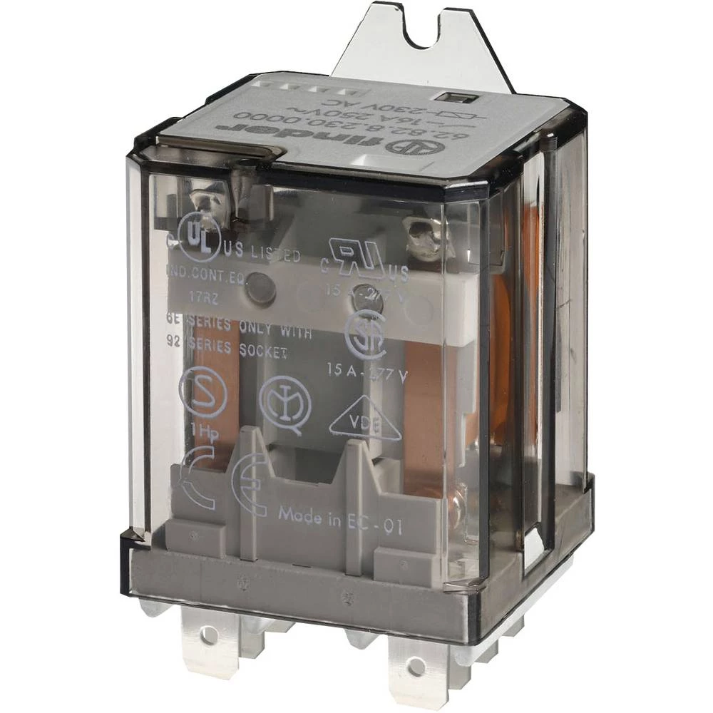 Finder 62.82.9.024.0000 utični relej 24 V/DC 16 A 2 prebacivanje 10 St. slika