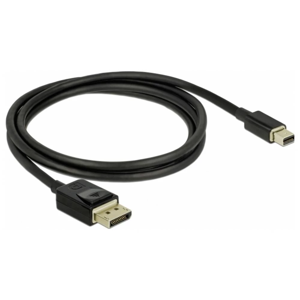 Delock Mini-DisplayPort / DisplayPort priključni kabel Mini DisplayPort utikač, DisplayPort utikač 1 m crna 84927 pozlać slika