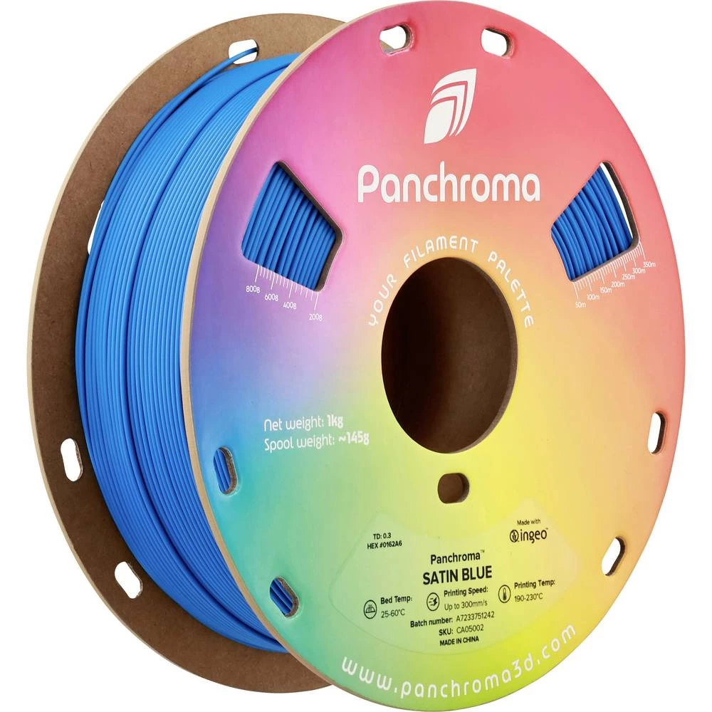 Polymaker CA05002 Panchroma™ Satin 3D pisač filament PLA satiniran, visoka krutost 1.75 mm 1000 g plava boja, plava boja slika