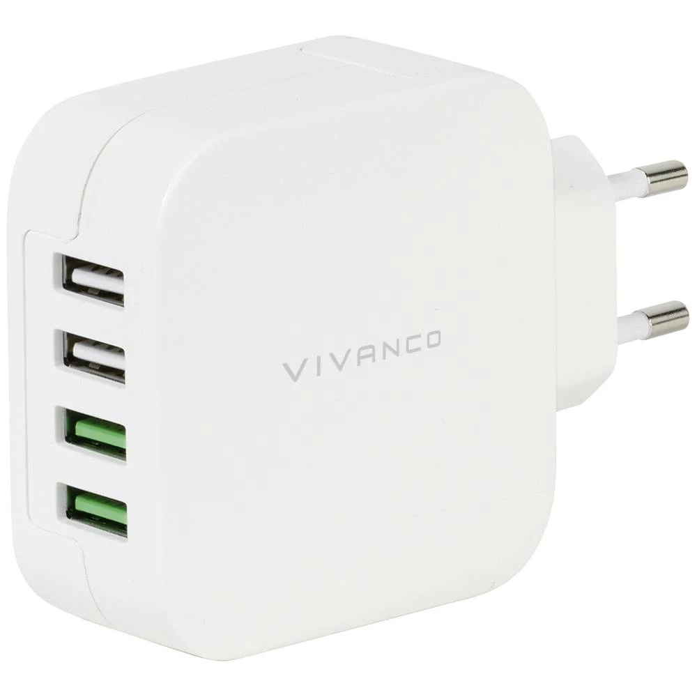 Vivanco CHARGVVUSB4.8AW 37564 USB punjač utičnica Izlazna struja maks. 4.8 A 4 x ženski konektor USB 2.0 tipa a slika