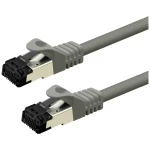 Value 21991802 RJ45 mrežni kabel, Patch kabel CAT 8.1 S/FTP 2.00 m siva dvostruko zaštićen, pozlaćeni kontakti, bez halo