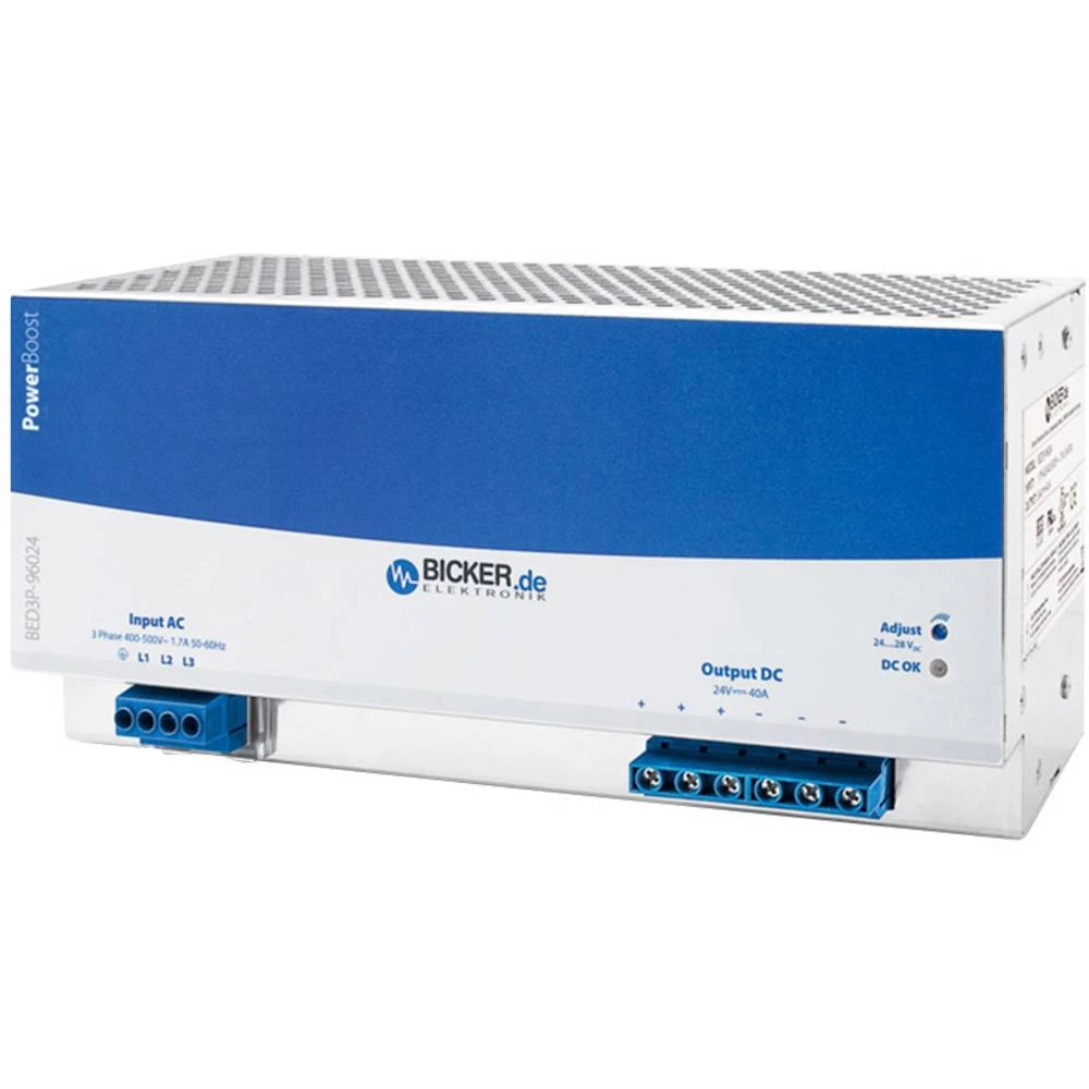 Bicker Elektronik BED3P-96024 DIN-napajanje (DIN-letva) 24 V/DC 40 A 960 W 3 x slika