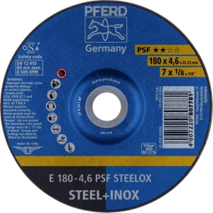 PFERD 62017520 E 180-4,6 PSF STEELOX ploča za grubu obradu s glavom  180 mm 22.23 mm 10 St. slika