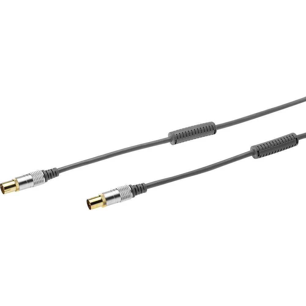 Antene, SAT Priključni kabel [1x 75 &Omega; antenski ženski konektor - 1x 75 &Omega; antenski muški konektor] 5 m 90 dB Okrugli, slika