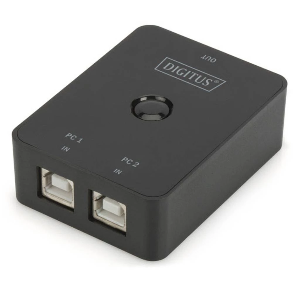 1+2 ulaza USB 2.0-preklopnik Digitus DA-70135-2 Crna slika