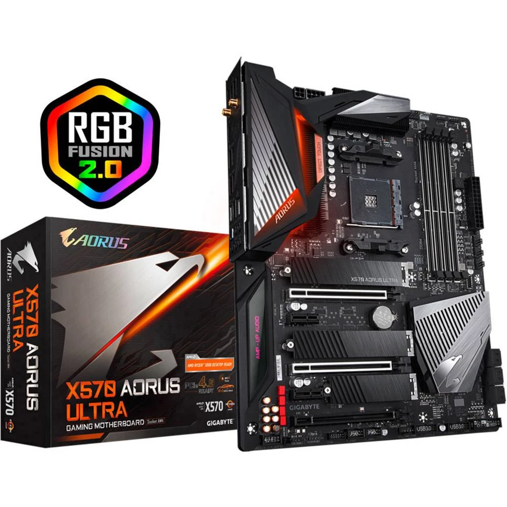 Matična ploča Gigabyte X570 AORUS ULTRA Baza AMD AM4 Faktor oblika ATX Set čipova matične ploče AMD&reg; X570 slika