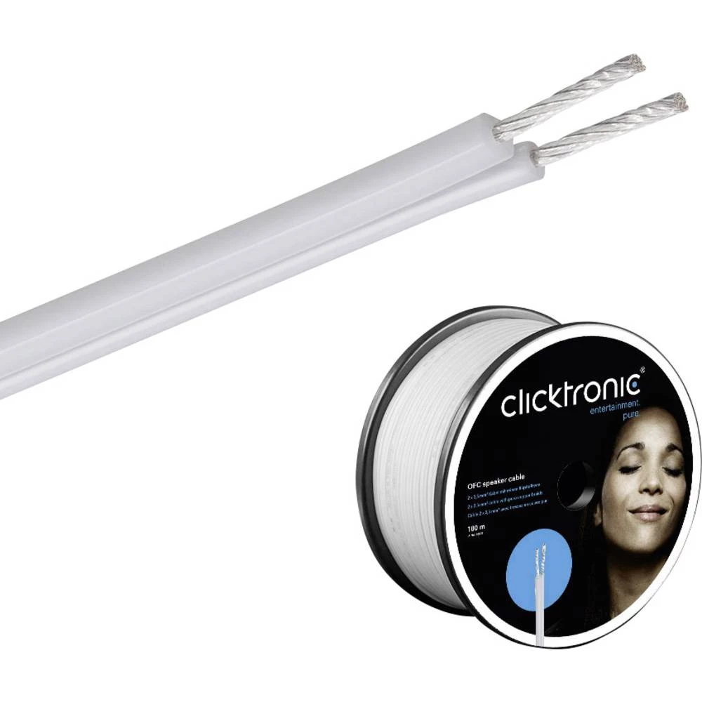 Zvučnički kabel 2 x 2.50 mm&sup2; Prozirna clicktronic 52818 10 m slika