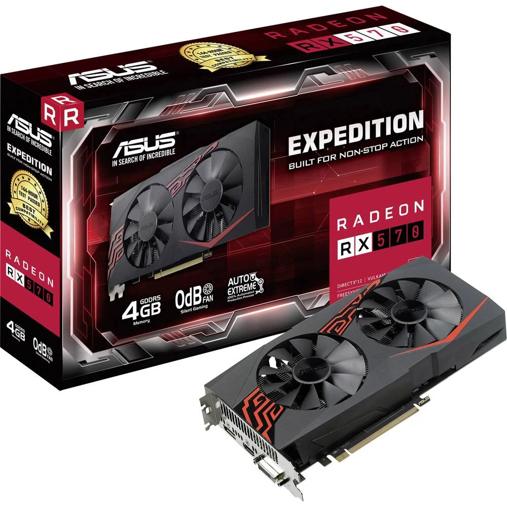 Grafička kartica Asus AMD Radeon RX 570 Expedition 4 GB GDDR5-RAM PCIe x16 HDMI&trade;, DVI, DisplayPort slika