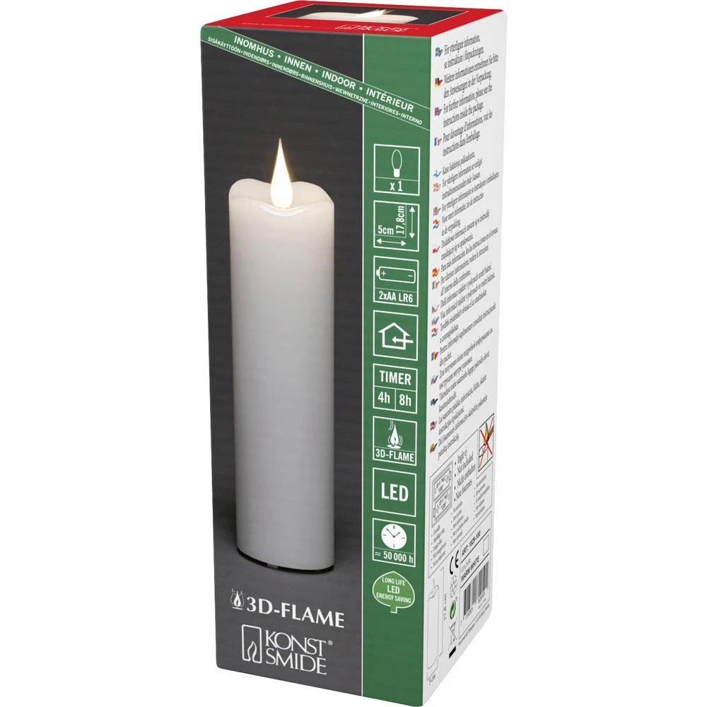 Konstsmide 1829-100 LED svijeća od pravog voska bijela toplo bijela (Š x V) 5 slika