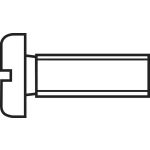 Cilindrični vijak TOOLCRAFT, M2.5, 10mm, zarez, DIN 84, umjetna masa-poliamid, 1
