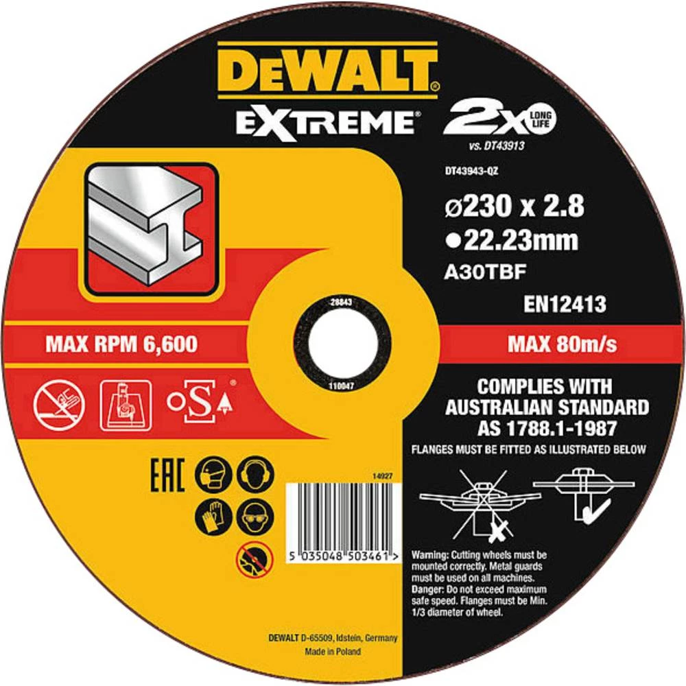 Rezna ploča ravna 1 komad Dewalt DT43943 DT43943-QZ 1 ST slika