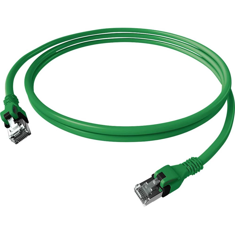Easylan CPP1OGAGAG0075 RJ45 mrežni kabel, Patch kabel CAT 6a S/FTP 7.5 m zelena dvostruko zaštićen, bez halogena, vatros slika