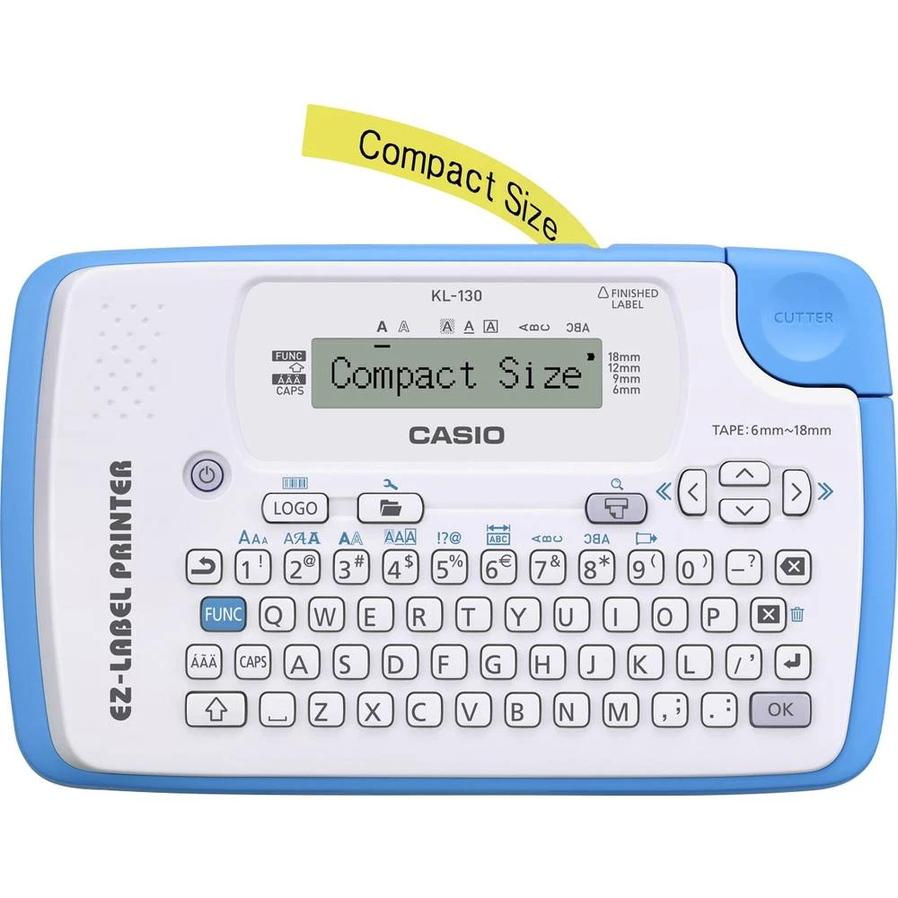 Casio KL-130 Uređaj za označavanje Pogodno za trake (LOV): XR 6 mm, 9 mm, 12 mm, 18 mm slika