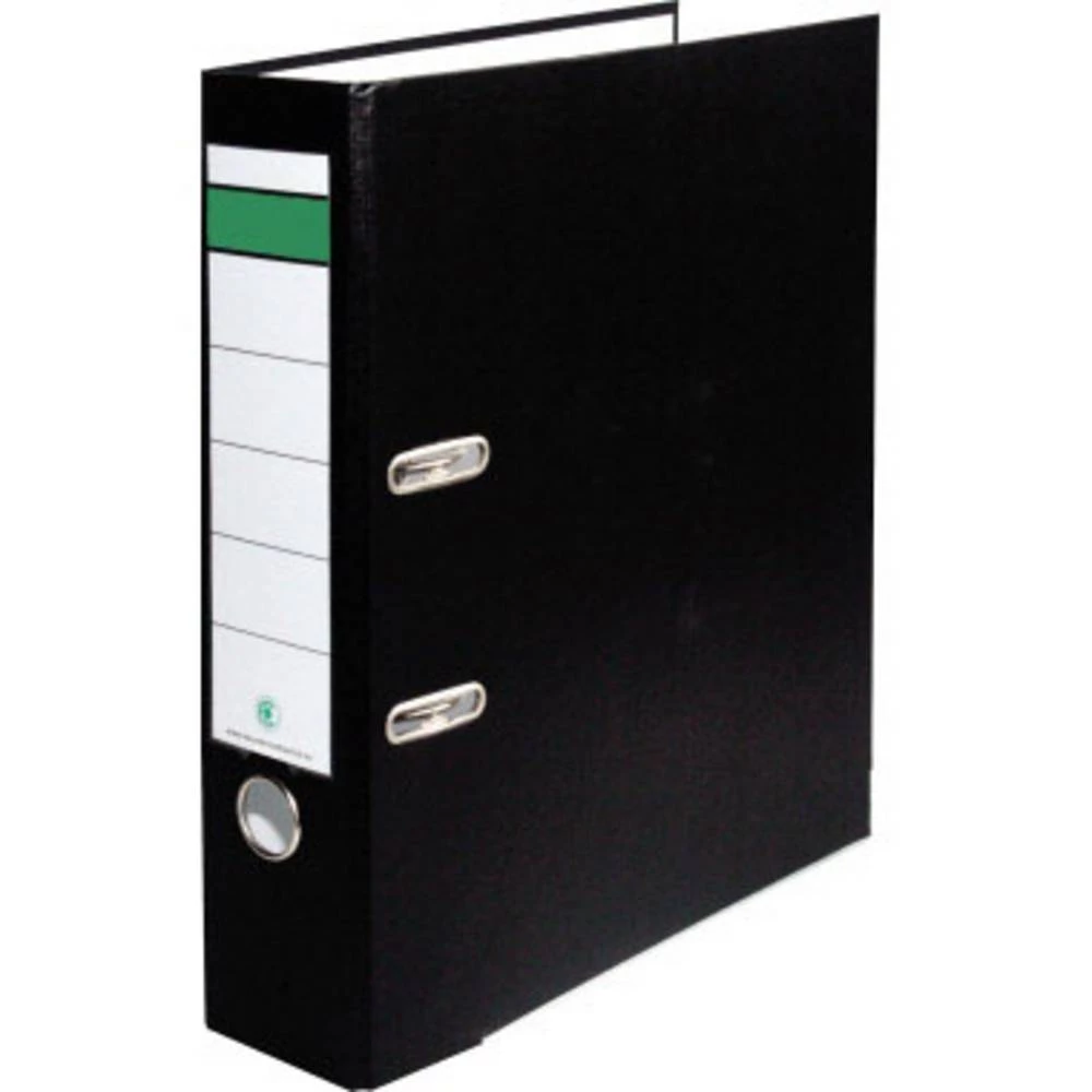 Mapa DIN A4 Širina hrpta: 80 mm Crna 2 nosača 120007490 slika