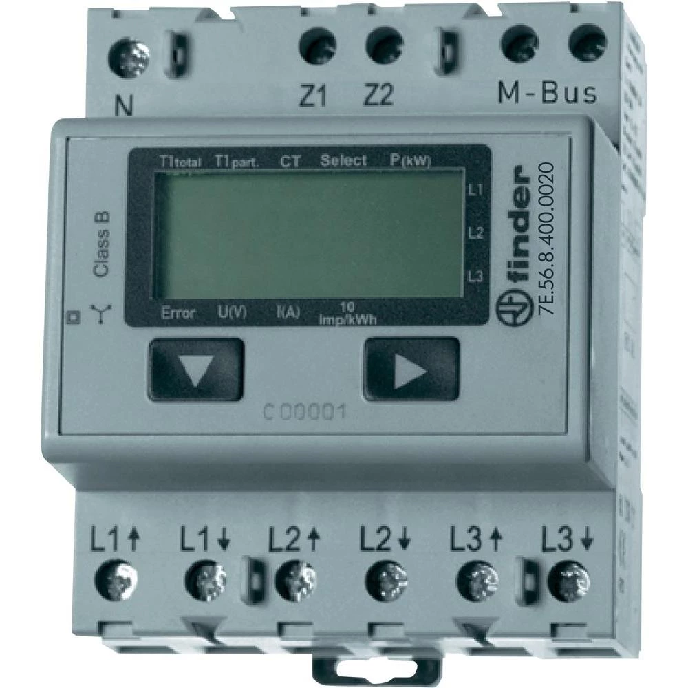 3-fazni mjerač energije Finder, priključak na pretvarač do 1.500 A, za profilne slika