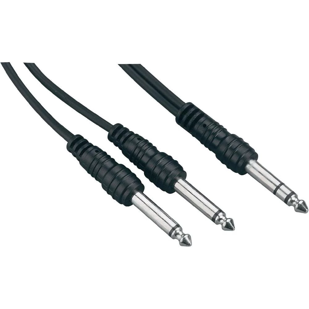 UTIČNI kabal 1x stereo / 2 x mono banana utikač 2,5 M slika