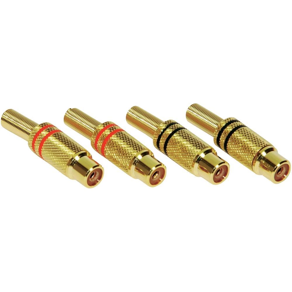 enski cinch konektor, pozlaćen, 4 komada slika