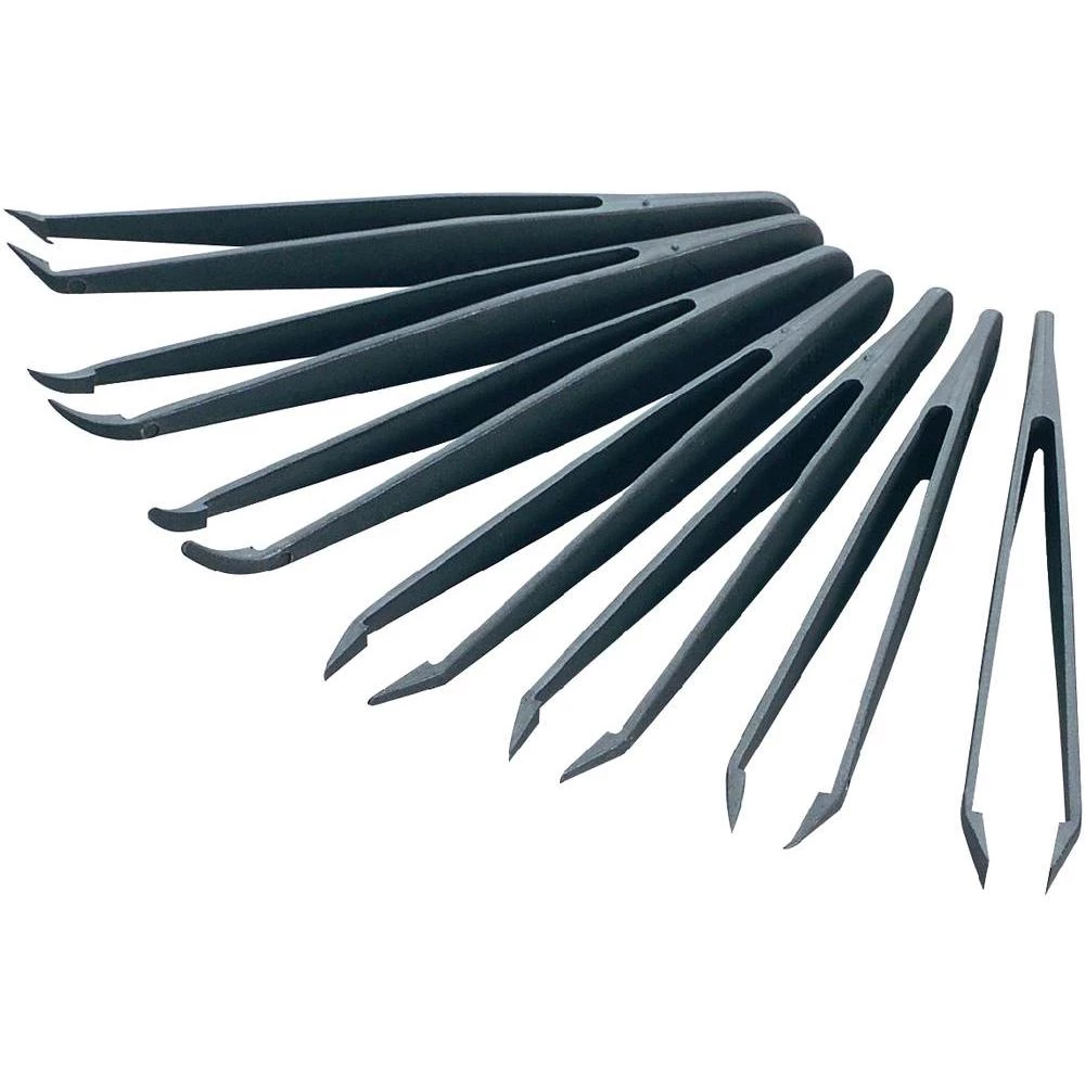 Komplet od 7 komada antistatičkih plastičnih pinceta slika