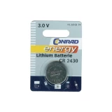 Litijumska dugmasta baterija Conrad energy CR 2430