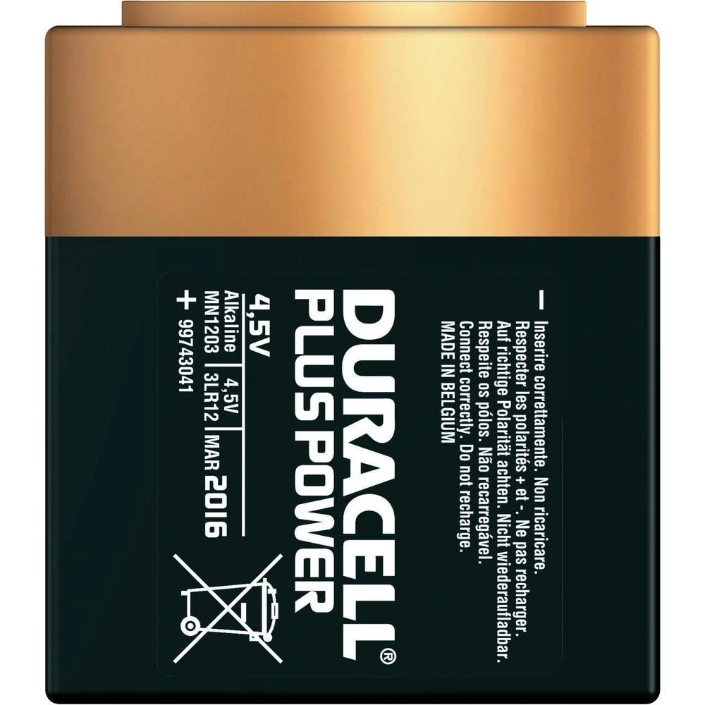 Plosnata baterija DURACELL PLUSS, 4,5 V slika