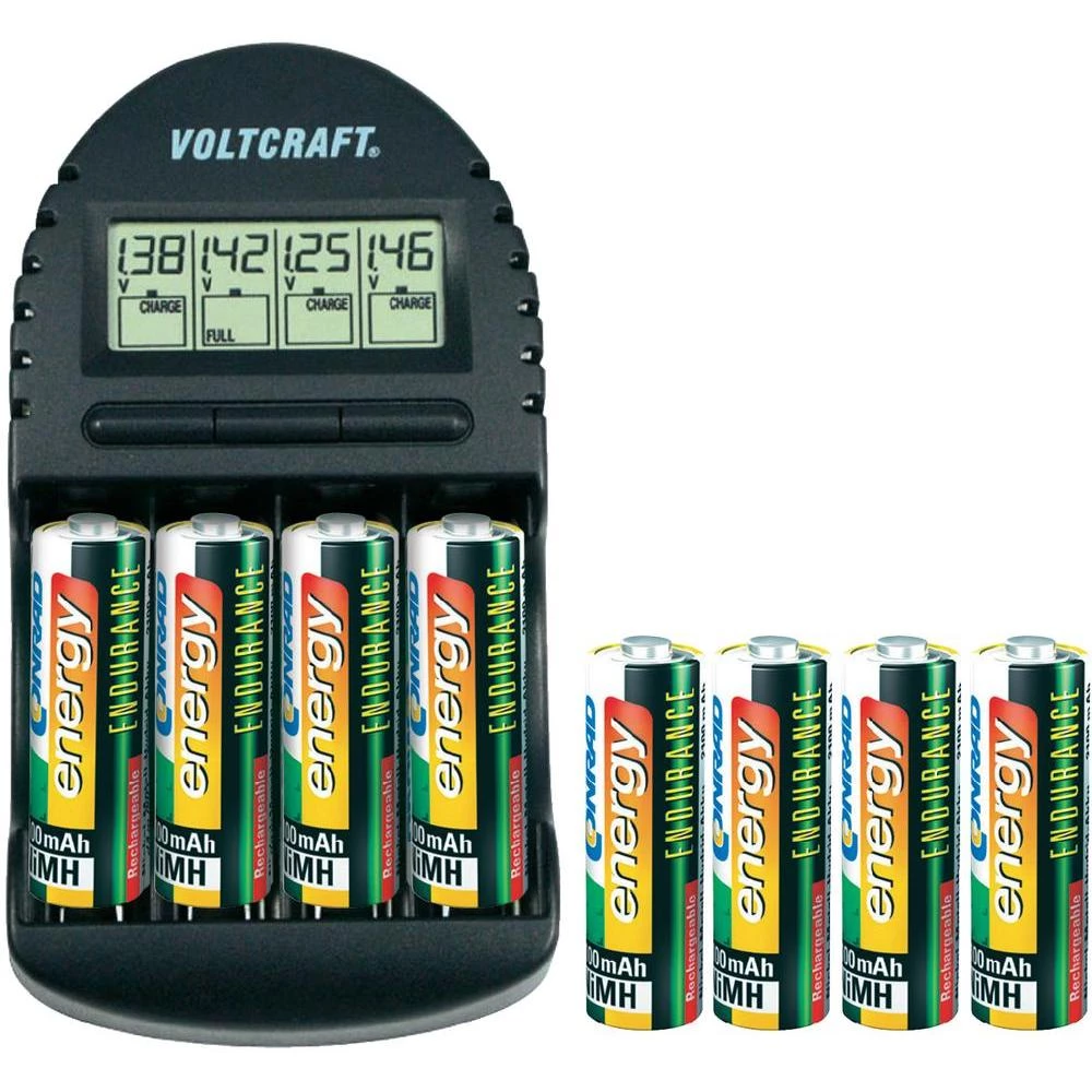 Povoljan set Endurance - 8 mignon-aku baterija + punjač slika