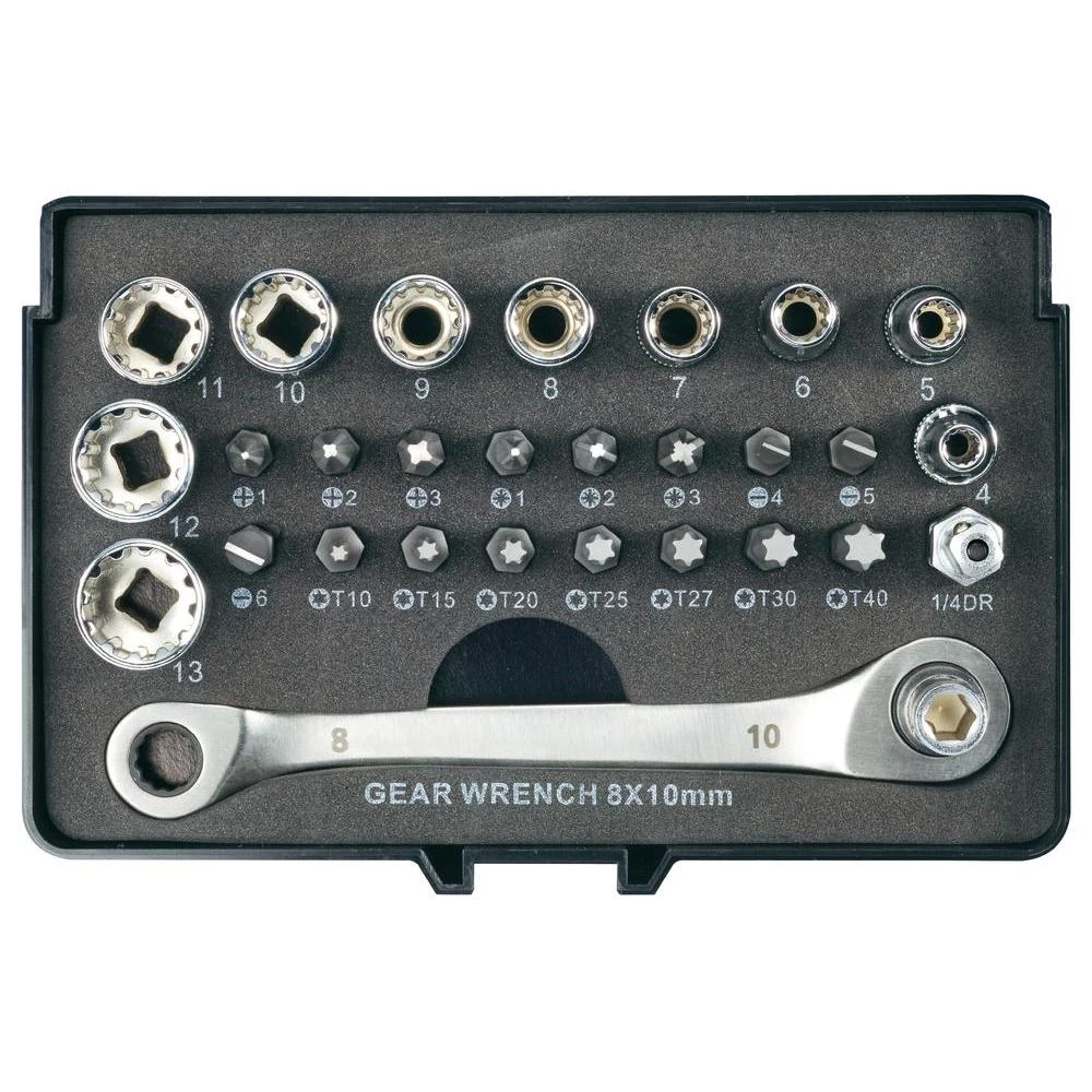 29-dijelni komplet mini ključeva sa račaom, 6,3 mm (1/4'')TOOLCRAFT 820953 slika