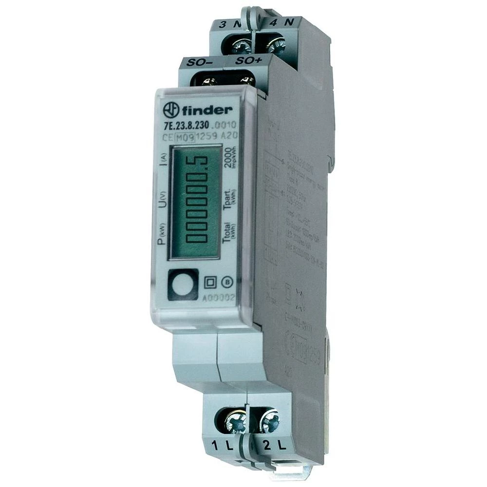 Digitalno energetsko brojilo 32 A za profilne šine slika