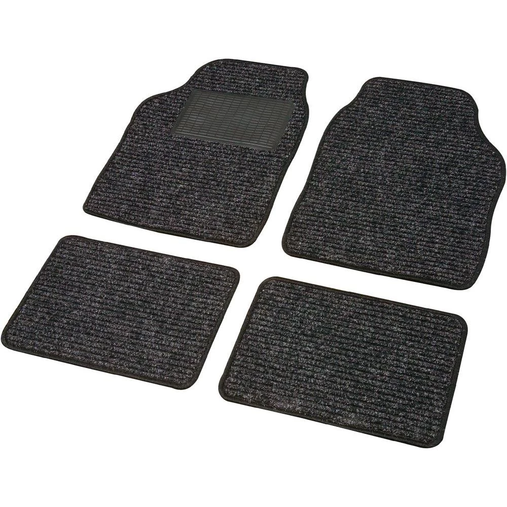 4-dijelni komplet univerzalnih auto prostirki, crna, siva slika