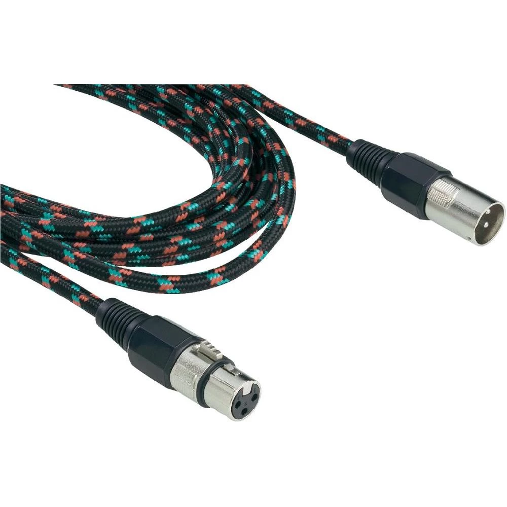Retro mikrofonski kabal, 10 m,više boja, muški XLR-konektor/ženski XLR-konektor slika