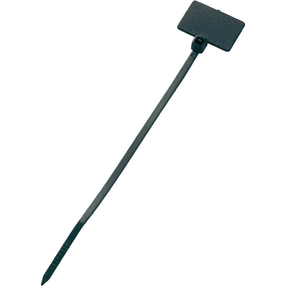 Kablovske vezice s pločicom za označavanje (DxŠ) 100 mm x 2,5 mm, crna, 1 komad slika