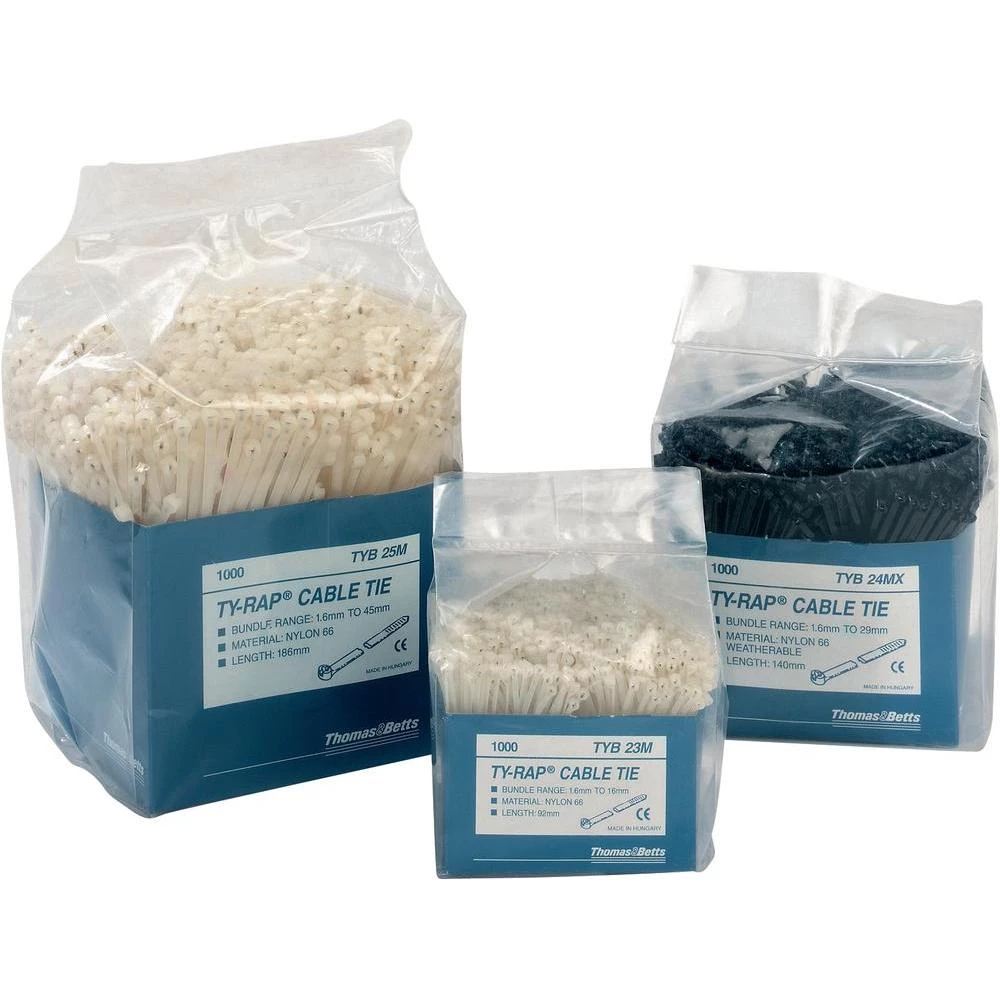 Ty-Rap kablovska vezica, standardna izvedba s čelićnim zatvaranjem, (DxŠ) 140 m slika