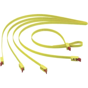 Kablovske vezice SpeedyTie (DxŠ)750 mm x 13 mm SPEEDYTIE-PA66-YE-V1 žuta, crvena slika