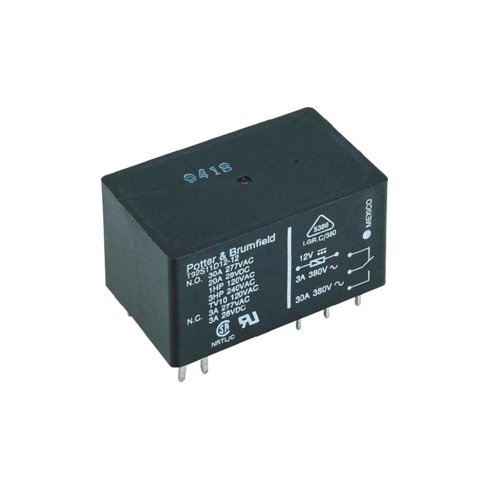 Relej za štampanu pločicu, 30 A, dvopolni 1393211-89 12 V/DC2 preklopna kontakta slika