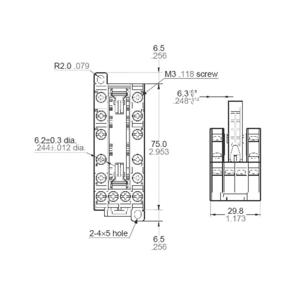 DIN-Letveno podnožje za SFS-relej Panasonic SFS6SFD slika
